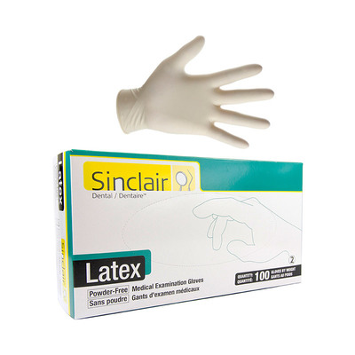 Gloves Latex Powder-Free Medium Box/100 