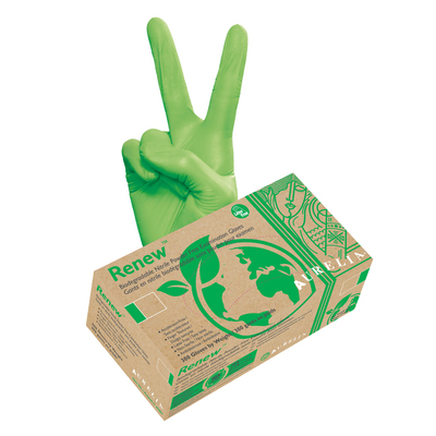Aurelia Renew X-Small (300) Green Powder-Free Biodegradable Nitrile Gloves