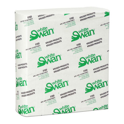 White Swan Multifold 9" x 9.5" White Towel (Cs/12x334) #01920