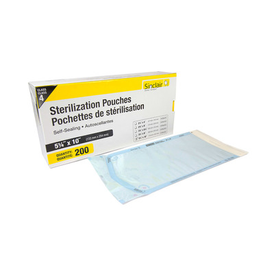 Sterilization Pouch 5.25"x10" Box/200 Multi-Parameter (Type 4)