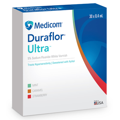 Duraflor Ultra Caramel 30-.4ml 5% NaF White Varnish