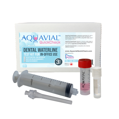 AquaVial QuickCheck (Package of 3) - 30 minute Waterline In-Office Test Kits