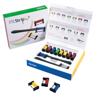 Fitstrip Subgingingival /Stainless Steel Assorted Kit #FPSK08 (10 Strips, 2 Handles)
