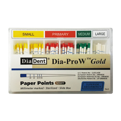 Absorbent Points Dia-Pro W Gold Assorted (100)
