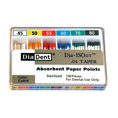 Dia-ISO GT .04 #45-80 Absorbent Points Pkg/100