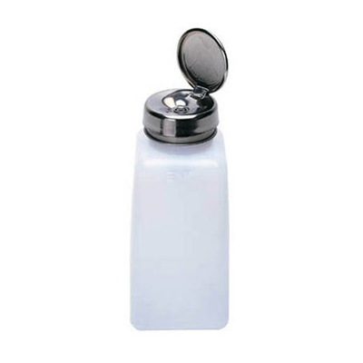 Alcohol Dispenser 8 oz White Plastic With Metal Top