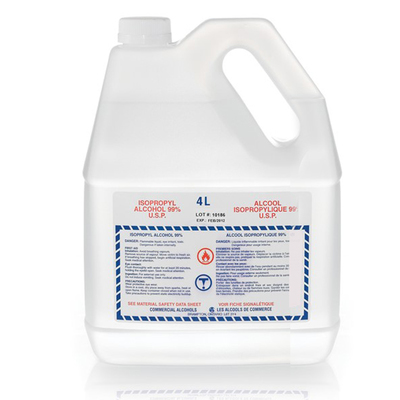 Isopropyl Alcohol 99% *HG* Cs/4x4L   ****Hazardous item – Item may require additional shipping and/or handling charges.****