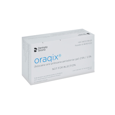 Oraqix 2.5% Lidocaine/Prilocaine Gel Pk/20 1.7gm Carts & Tips