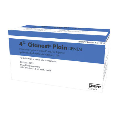 Citanest Plain 4% Blue (50) (Prilocaine)