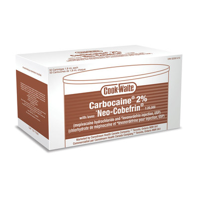 Carbocaine 2% With Neo-Cobefrin 1:20,000 (50) (Mepivacaine) (Carestream)