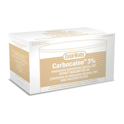 Carbocaine 3% Plain Mepivacaine Without Vasconstrictor (50) (Carestream)