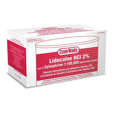 Lidocaine 2% 1:100,000 With Epinephrine (50) (Carestream)