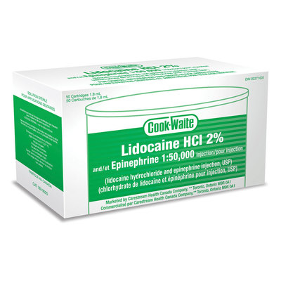 Lidocaine 2% 1:50,000 With Epinephrine (50) (Carestream)
