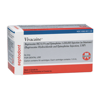 Vivacaine (50) Bupivicaine HCL 0.5%/Epinephrine 1:200,000