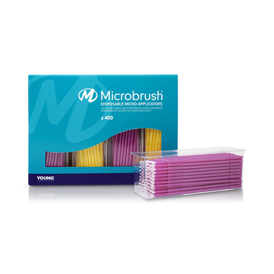 Microbrush+ Fine Micro-Applicators (400 Applicators - 200 each: Pink and Yellow)