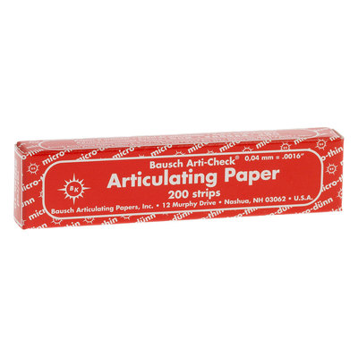 Articulating Paper Red X-Thin 40 Microns (Book of 200 Strips)