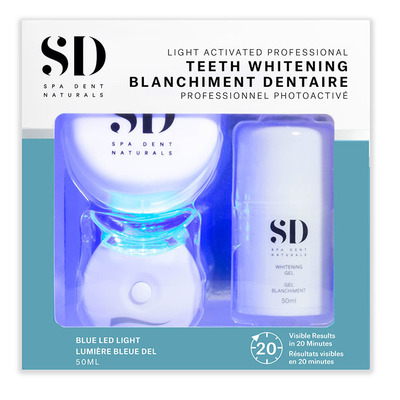 Teeth Whitening Home Kit Includes 50ml Gel & LED Light, Cs/5 