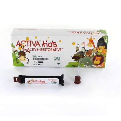 Activa BioActive Restorative Kids Single 8gm Syringe Pedo Shade & 20 Tips