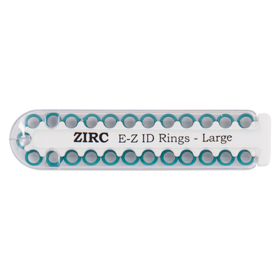 EZ ID Ring Large Teal Pk/25 