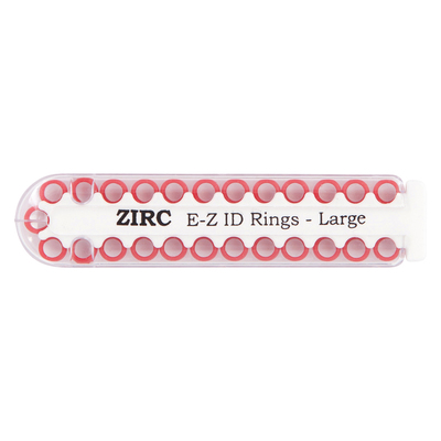 EZ ID Ring Large Red Pk/25 