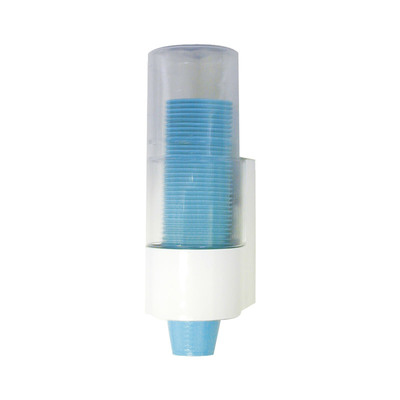 Plastic Cup Dispenser White Base w/Clear Top