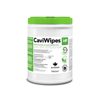 CaviWipes HP 160/can 6"x6.75" (Hydrogen Peroxide)