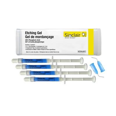 Etching Gel 4-1.2ml Syringe & 8 Tips - 38% Phosphoric Acid