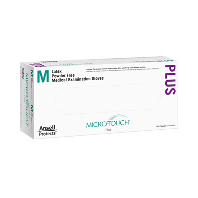 Microtouch Plus Powder-free X-Small Bx/150 Latex Gloves