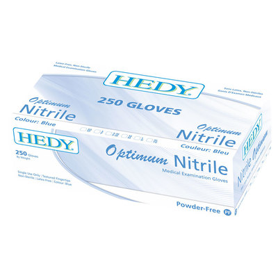 Optimum Blue X-Small Box/250 Powder-Free Nitrile Gloves (Hedy)