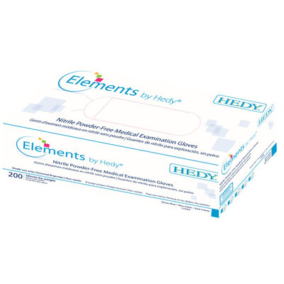 Elements Nitrile Small (200) Ocean Blue PF Nitrile Gloves (Hedy)