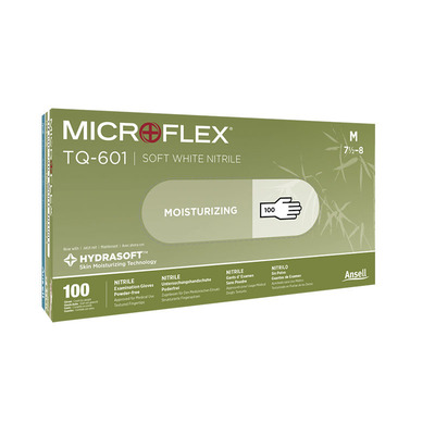 Microflex Soft White Powder-Free Nitrile Large Box/100 (Tranquility)