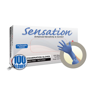 Microflex Sensation X-Small Box/100 Powder-Free Blue Nitrile Gloves