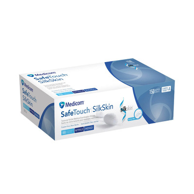 SilkSkin PF X-Small Bx/150 SafeTouch Blue Nitrile 1227A