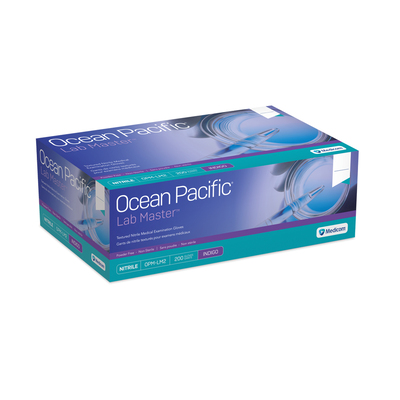 Ocean Pacific Lab Master Powder-Free X-Small Bx/200 Indigo Nitrile Gloves