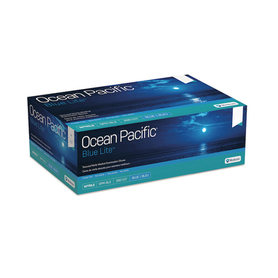 Ocean Pacific Blue Lite PF Medium Bx/200 Nitrile Gloves