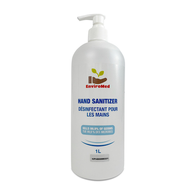Hand Sanitizer Gel 1L With Pump 70% Alcohol (Enviromed) ****Hazardous item – Item may require additional shipping and/or handling charges.****