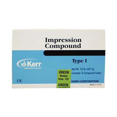 Impression Compound Sticks Green Package Of 15 (1/4lb)