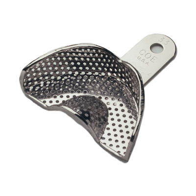 Impression Tray Nickel Plated Partial Perforated # 33