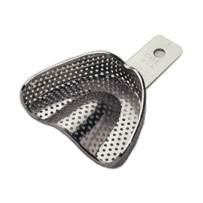 Impression Tray Nickel Plated Perforated Pedo #7 (Small Upper)