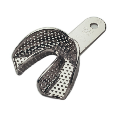 Impression Tray Nickel Plated Perforated Pedo #28