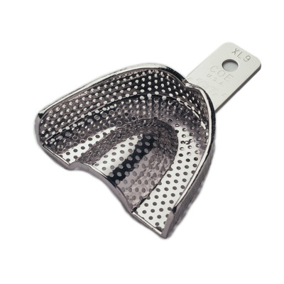 Impression Tray Nickel Plated Xlong Perforated Xl9 Wide Long Upper