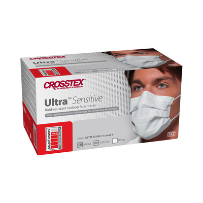 Mask Ultra Sensitive White Earloop (50) ASTM Level 3