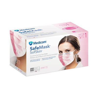 SafeMask SofSkin Earloop Pink (50) (Low Barrier) ASTM Level 1