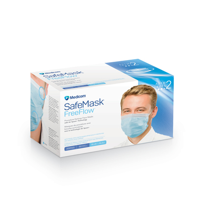 SafeMask Mask FreeFlow ASTM Level 2 Blue (50) 