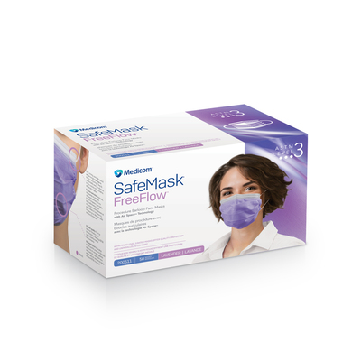Mask SafeMask FreeFlow ASTM Level 3 Lavender (50)
