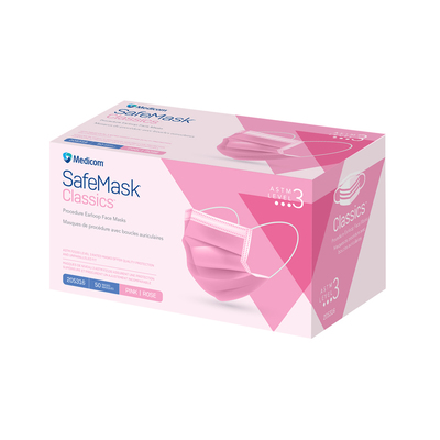 SafeMask Classics ASTM Level 3 Pink Bx/50