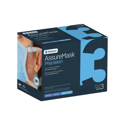 AssureMask Surgical Tie-On Blue Precision ASTM 3 Bx/50