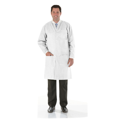Lab Coat White Medium Bag/12 SafeWear High Performance