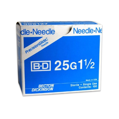 Needles 25ga 1-1/2" Precisionglide Regular Bevel (100)