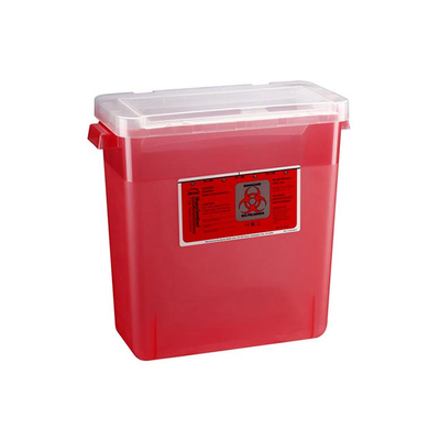 Sharps Container 3 Gallon (12) Red - Large Open Lid
